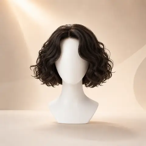 Short Curly Bob AI hairstyle preview for WigTryAI