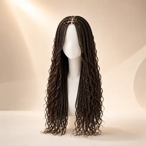 Long Goddess Braids AI hairstyle preview for WigTryAI