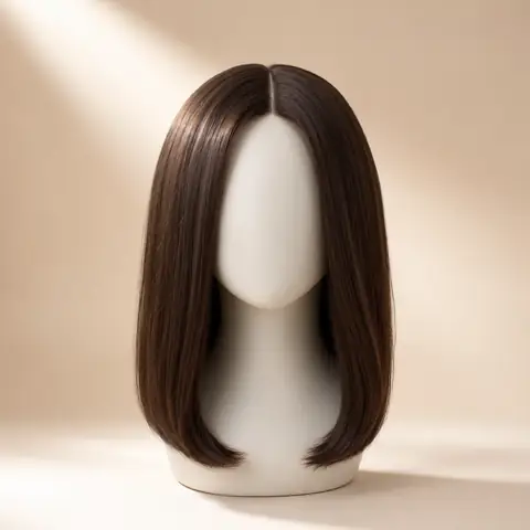 Medium Straight AI hairstyle preview for WigTryAI