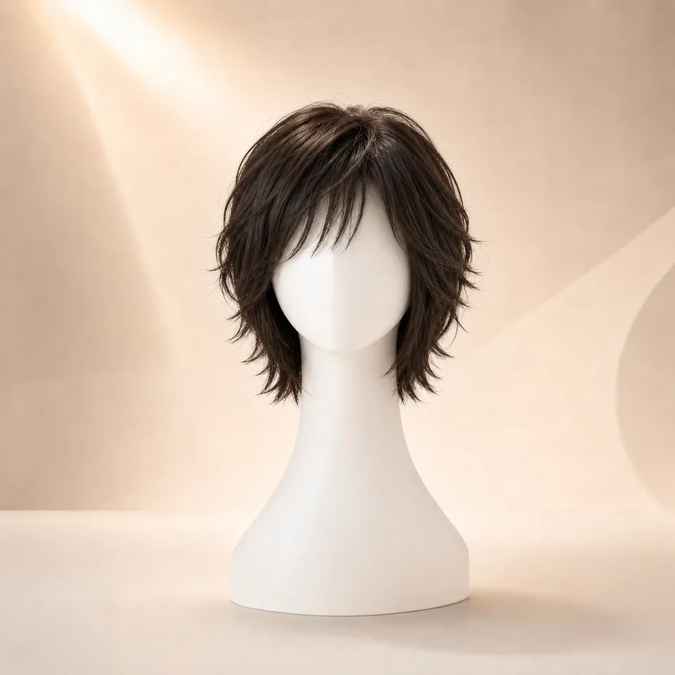 Short shag hairstyle with textured layers as a pixie alternative