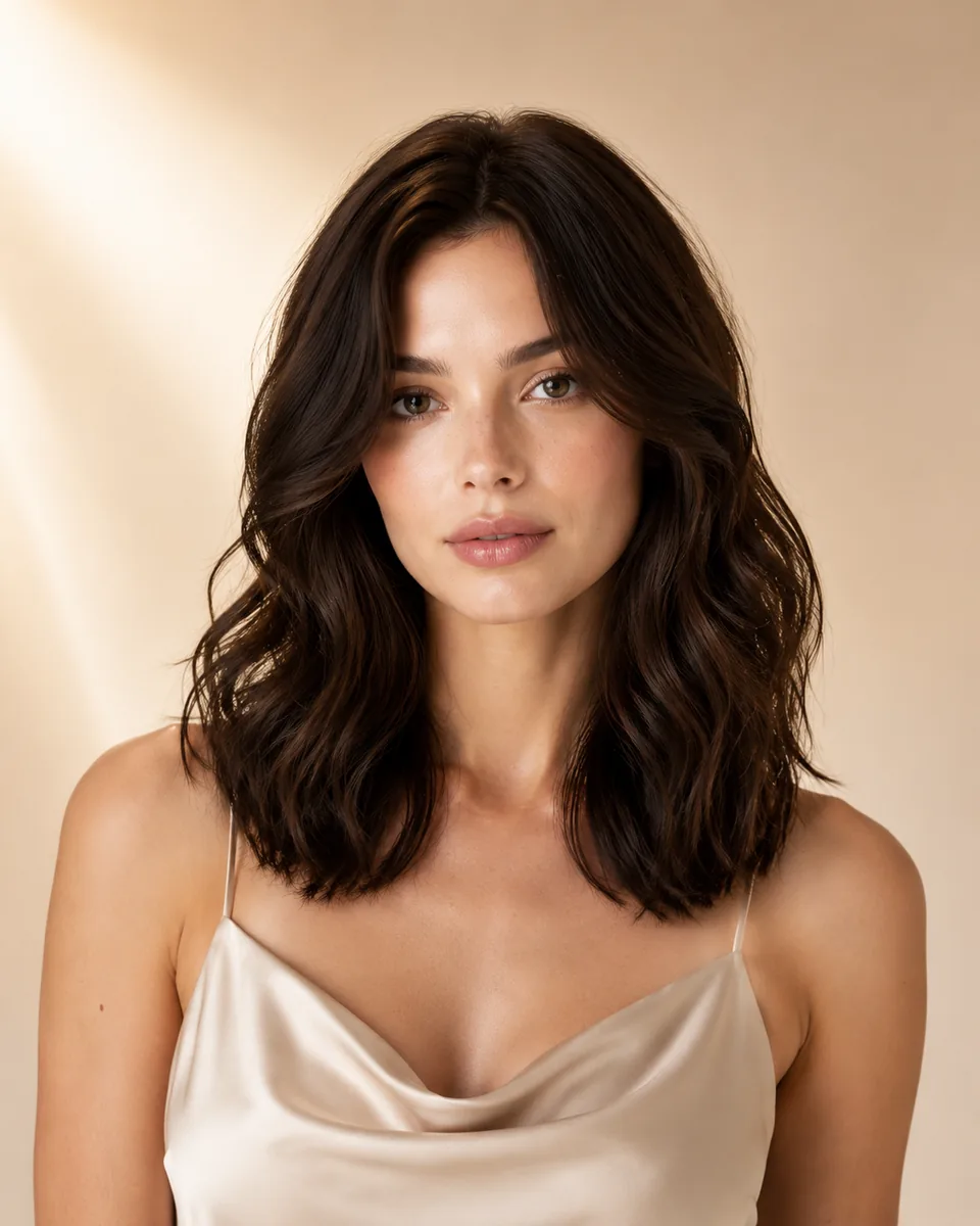Shoulder-Length Waves hairstyle preview on WigTryAI