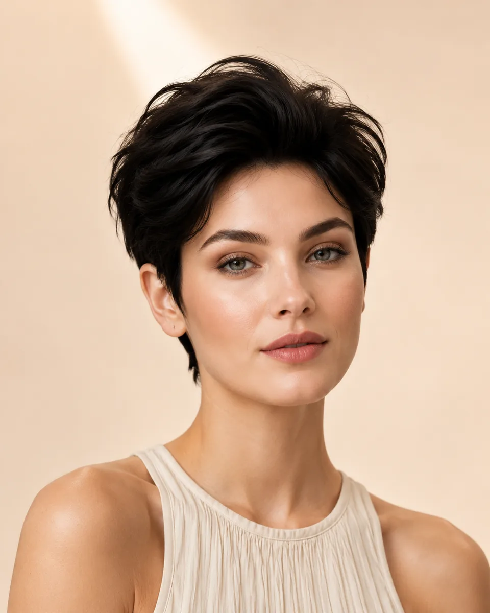 Pixie with Volume hairstyle preview on WigTryAI